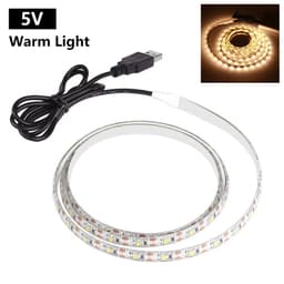 image-1meter DC 5V USB LED Strips 2835 White Warm White LED Strip Light TV Background Lighting Tape Home Decor Lamp LED String Light