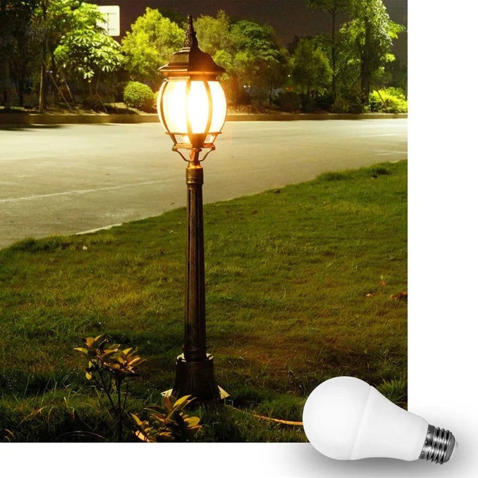 image-85-265V E27 LED Sensor Lamp Bulb IP44 10W 15W Automatic Dusk To Dawn LED Day Night Light Sensor Bulb For Home Porch Hallway