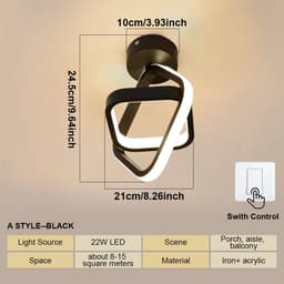 image-LED Aisle Ceiling Lights Small Ceiling Lamp Modern 2 Rings Led Surface Lighting Fixture for Home Hallway Balcony Office Lustre