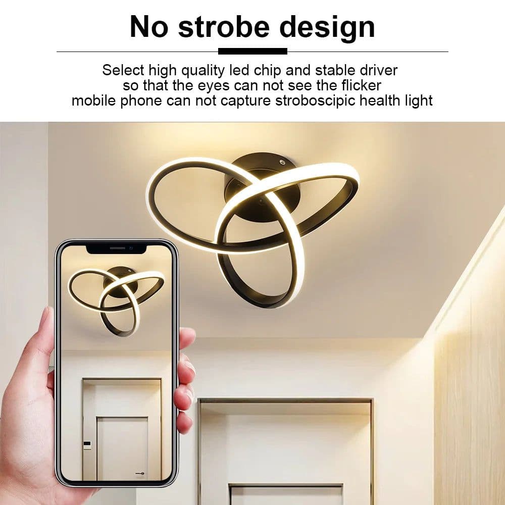 image-LED Aisle Ceiling Lights Small Ceiling Lamp Modern 2 Rings Led Surface Lighting Fixture for Home Hallway Balcony Office Lustre
