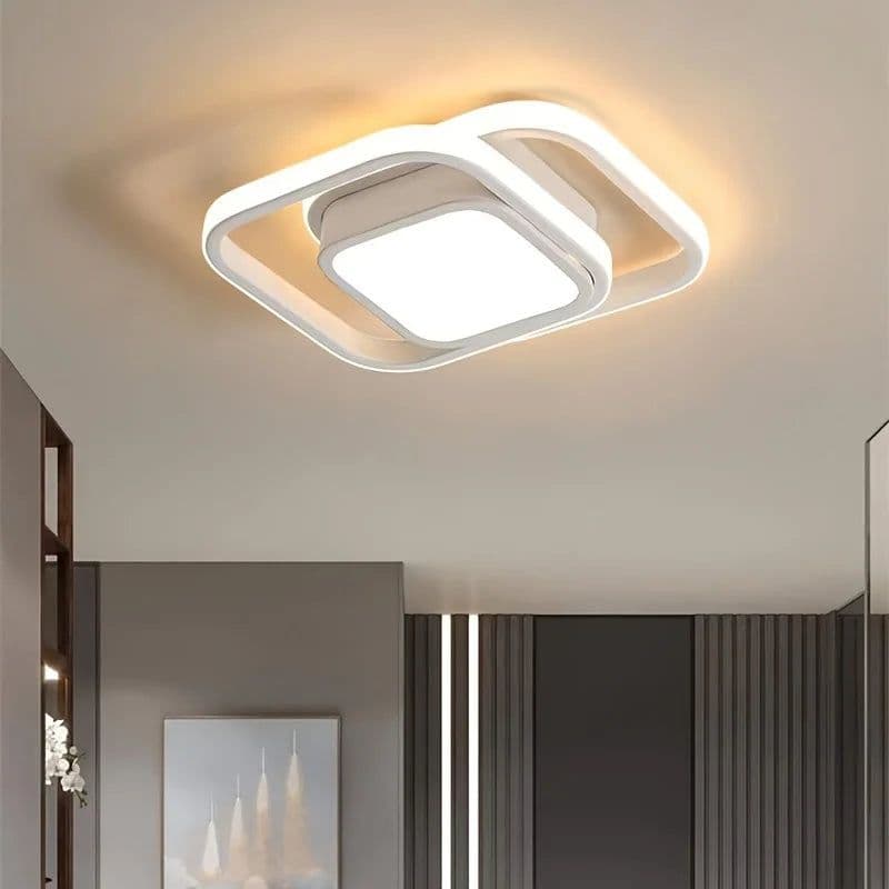 image-LED Aisle Ceiling Lights Small Ceiling Lamp Modern 2 Rings Led Surface Lighting Fixture for Home Hallway Balcony Office Lustre
