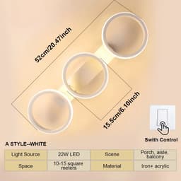 image-LED Aisle Ceiling Lights Small Ceiling Lamp Modern 2 Rings Led Surface Lighting Fixture for Home Hallway Balcony Office Lustre