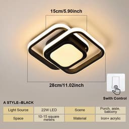 image-LED Aisle Ceiling Lights Small Ceiling Lamp Modern 2 Rings Led Surface Lighting Fixture for Home Hallway Balcony Office Lustre