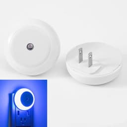 image-5 Color LED Night Light AU/EU/UK/US Plug Round Sensor Smart Wall Lamp For Home Bathroom Bedroom Lighting Energy Saving Lamp