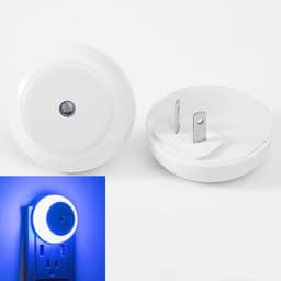image-5 Color LED Night Light AU/EU/UK/US Plug Round Sensor Smart Wall Lamp For Home Bathroom Bedroom Lighting Energy Saving Lamp