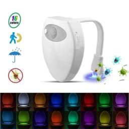 image-USB Rechargeable Toilet Motion Sensor Light 16 Colors Changing Sensor LED Washroom Night Light Indoor Home Bathroom Toilet Lamp