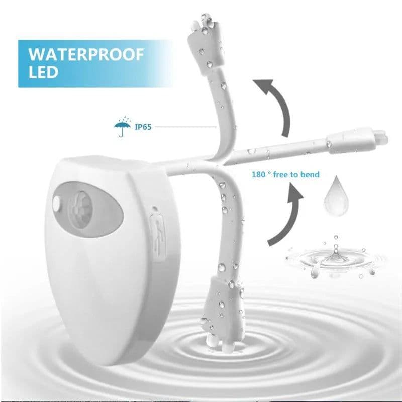 image-USB Rechargeable Toilet Motion Sensor Light 16 Colors Changing Sensor LED Washroom Night Light Indoor Home Bathroom Toilet Lamp