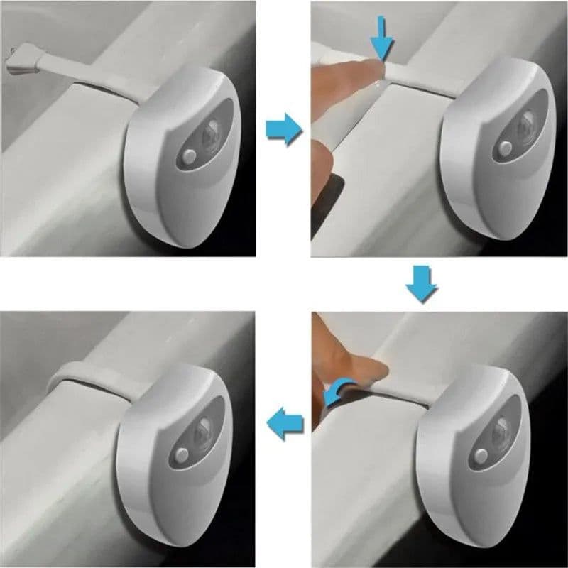 image-USB Rechargeable Toilet Motion Sensor Light 16 Colors Changing Sensor LED Washroom Night Light Indoor Home Bathroom Toilet Lamp