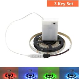 image-5050 RGB LED Strip AA Battery Box 0.5m 1m 2m LED Light Lamp For Home Decoration Waterproof Flexible Ribbon LED Light