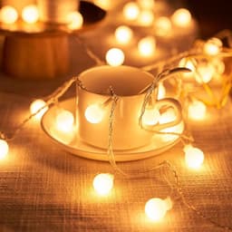 image-LED String Light Outdoor 10M Ball Chain Light Garland Lamp Bulb Fairy Light Party Home Wedding Garden Christmas Decoration