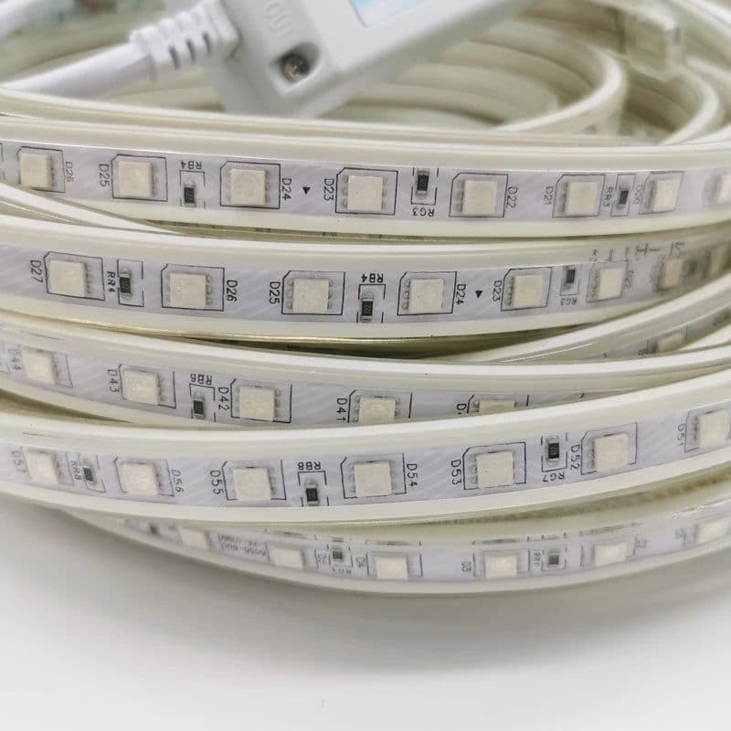image-220V 230V Tuya Smart Life SMD5050 RGB CCT LED Strip Light Wifi Voice Contol Dimmer Outdoor Garden Lights for Alexa Google Home