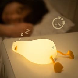 image-Duck Rechargeable LED Night Light Pat Silicone Lamp Bedside Cartoon Cute Children Nightlights for Home Room Decor Birthday Gift