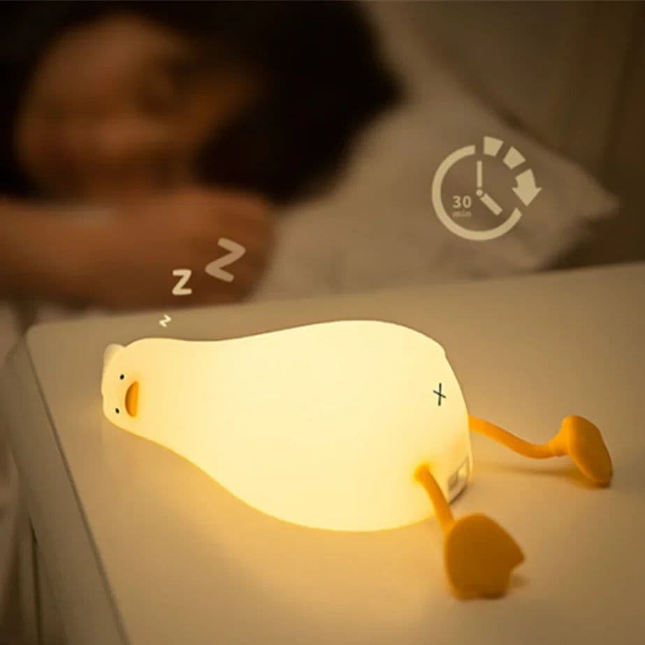 image-Duck Rechargeable LED Night Light Pat Silicone Lamp Bedside Cartoon Cute Children Nightlights for Home Room Decor Birthday Gift