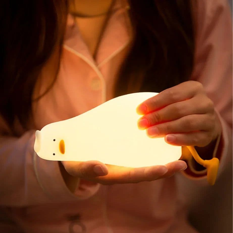 image-Duck Rechargeable LED Night Light Pat Silicone Lamp Bedside Cartoon Cute Children Nightlights for Home Room Decor Birthday Gift
