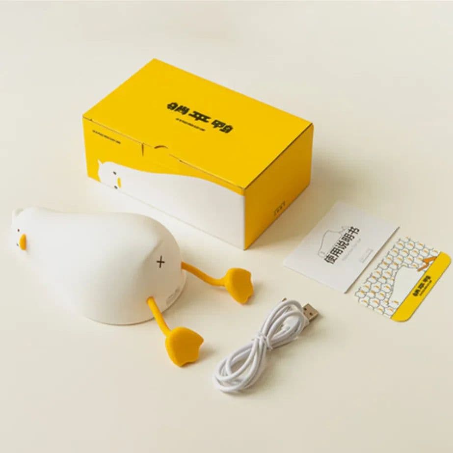 image-Duck Rechargeable LED Night Light Pat Silicone Lamp Bedside Cartoon Cute Children Nightlights for Home Room Decor Birthday Gift