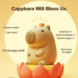 image-Silicone Capybara Night Lights Portable USB Rechargeable Animal Touch Control Lamp with Timing Function for Home Bedroom Decor