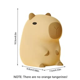 image-Silicone Capybara Night Lights Portable USB Rechargeable Animal Touch Control Lamp with Timing Function for Home Bedroom Decor