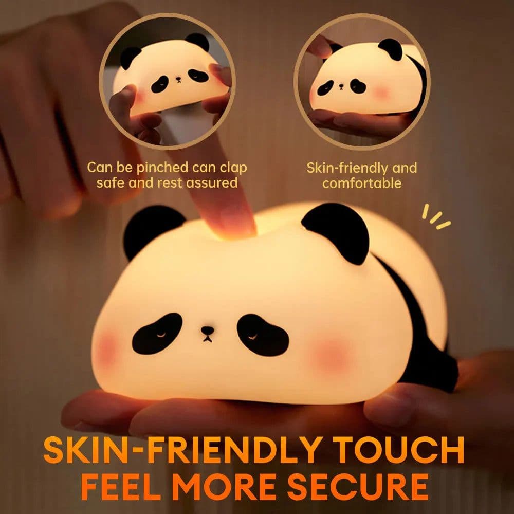 image-LED Night Lights Cute Panda Silicone Lamp USB Rechargeable Timing Bedside Decor Kids Birthday Gifts for Home Bedroom Decor