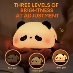 image-LED Night Lights Cute Panda Silicone Lamp USB Rechargeable Timing Bedside Decor Kids Birthday Gifts for Home Bedroom Decor