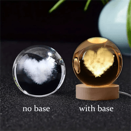 image-6cm 3D Crystal ball Crystal Planet Night Light Laser Engraved Solar System Globe Astronomy Birthday Gift Home Desktop Decoration