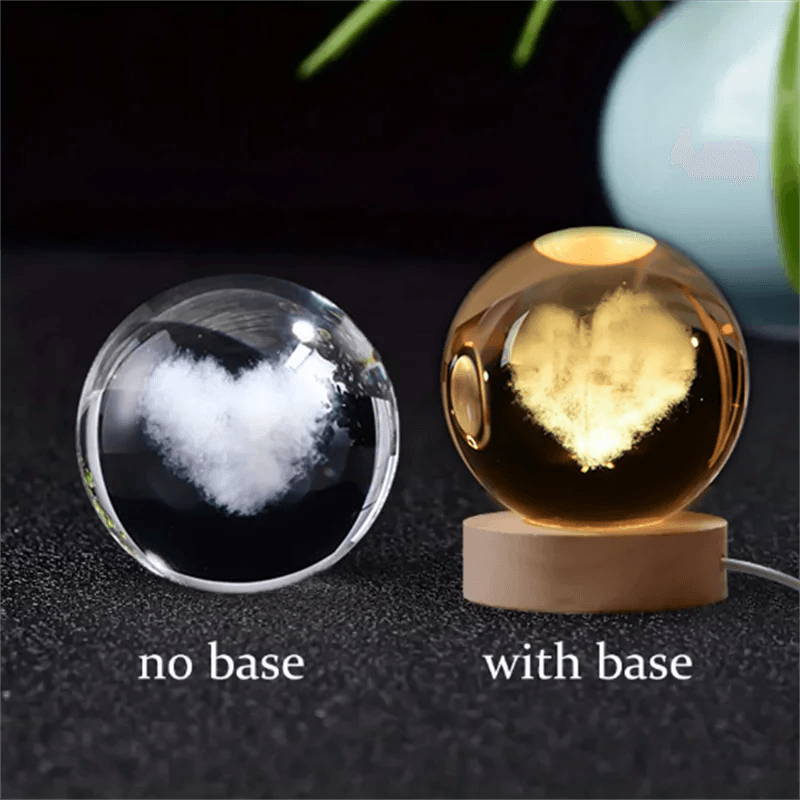 image-6cm 3D Crystal ball Crystal Planet Night Light Laser Engraved Solar System Globe Astronomy Birthday Gift Home Desktop Decoration