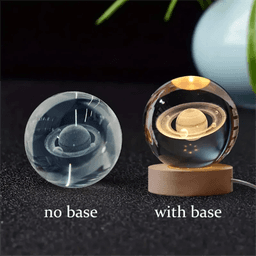 image-6cm 3D Crystal ball Crystal Planet Night Light Laser Engraved Solar System Globe Astronomy Birthday Gift Home Desktop Decoration