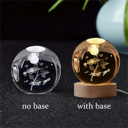 image-6cm 3D Crystal ball Crystal Planet Night Light Laser Engraved Solar System Globe Astronomy Birthday Gift Home Desktop Decoration