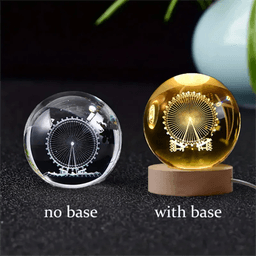 image-6cm 3D Crystal ball Crystal Planet Night Light Laser Engraved Solar System Globe Astronomy Birthday Gift Home Desktop Decoration