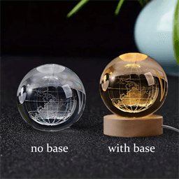 image-6cm 3D Crystal ball Crystal Planet Night Light Laser Engraved Solar System Globe Astronomy Birthday Gift Home Desktop Decoration