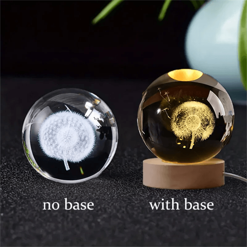 image-6cm 3D Crystal ball Crystal Planet Night Light Laser Engraved Solar System Globe Astronomy Birthday Gift Home Desktop Decoration