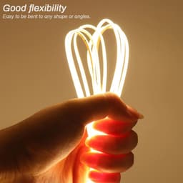 image-3mm COB LED Strip Light 12V 24V Colorful 3mm Ultra Thin Strip Ice Blue/Green/Red/Golden Yellow Light Tape For Home Car Decor