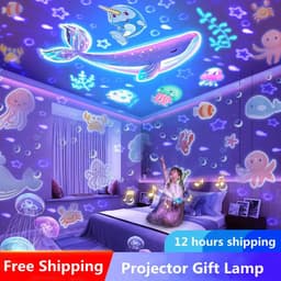 image-Galaxy Rotating Projector LED Night Light Starry Mermaids Porjectors Lamp For Decoration Bedroom Home Decorative Children Gifts