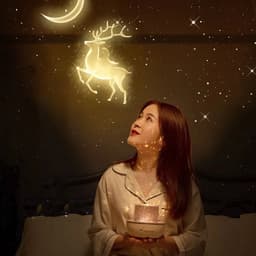 image-Galaxy Rotating Projector LED Night Light Starry Mermaids Porjectors Lamp For Decoration Bedroom Home Decorative Children Gifts