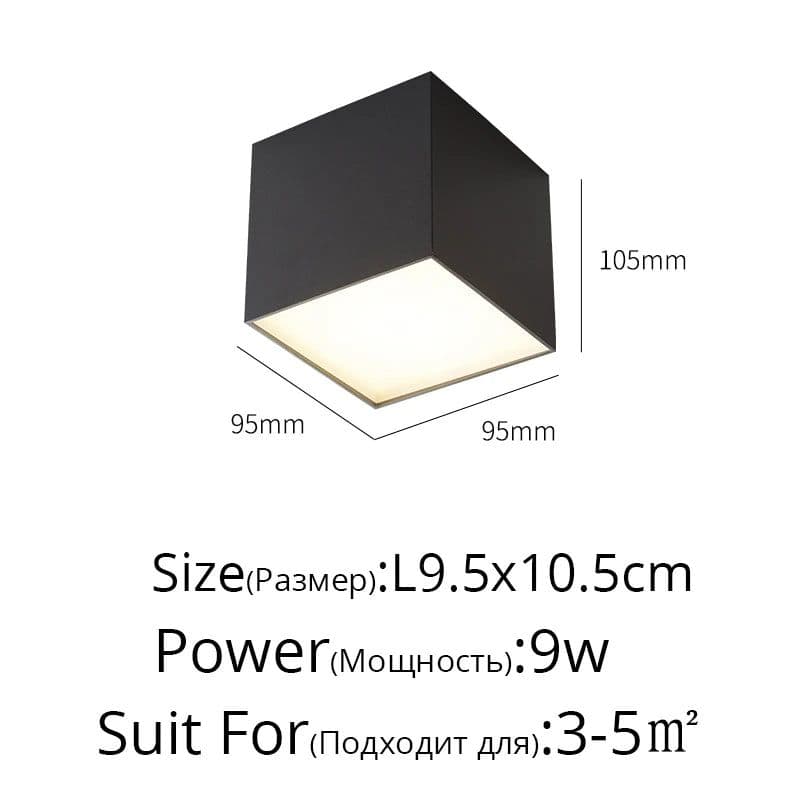 image-Creative Led Ceiling Lights White Black Acrylic Lamps For Bedroom Living Dining Room Aisle Indoor Daily Lightings Home Fixtures