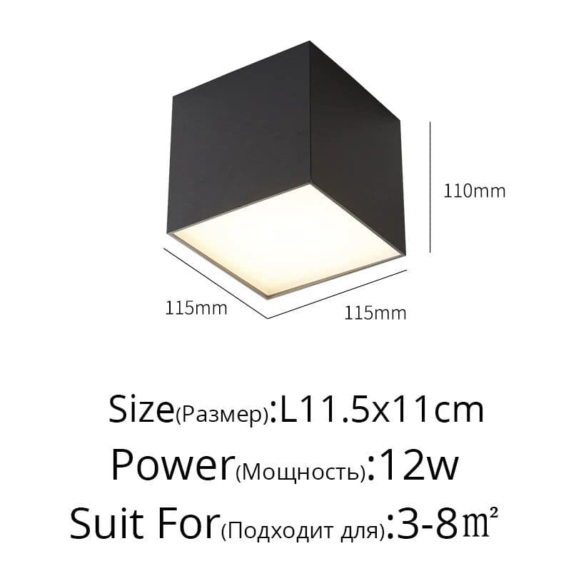 image-Creative Led Ceiling Lights White Black Acrylic Lamps For Bedroom Living Dining Room Aisle Indoor Daily Lightings Home Fixtures