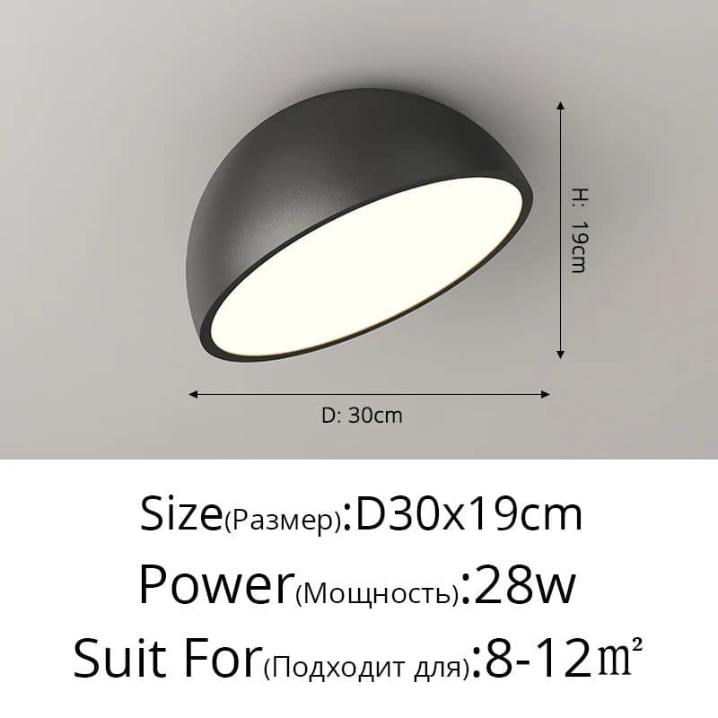 image-Creative Led Ceiling Lights White Black Acrylic Lamps For Bedroom Living Dining Room Aisle Indoor Daily Lightings Home Fixtures