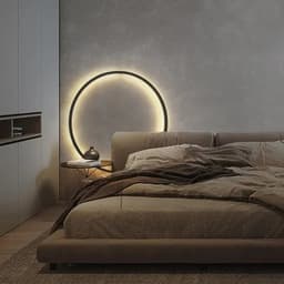 image-Modern Decor LED Wall Lamp For Bedroom Living Room Home Nordic Design Round Ring Indoor USB Wall Sconce Lighting Fixture