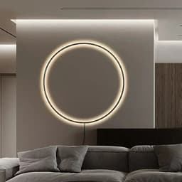 image-Modern Decor LED Wall Lamp For Bedroom Living Room Home Nordic Design Round Ring Indoor USB Wall Sconce Lighting Fixture