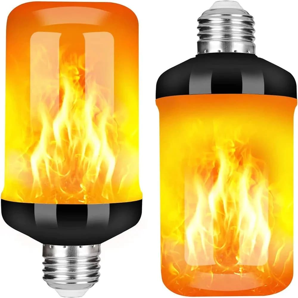 image-LED Night Light Flame Light Bulb 4 Modes Fire Bulb Lamp Christmas Party Outdoor Indoor Home Decor E27 Base Flickering Nightlight