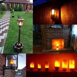 image-LED Night Light Flame Light Bulb 4 Modes Fire Bulb Lamp Christmas Party Outdoor Indoor Home Decor E27 Base Flickering Nightlight
