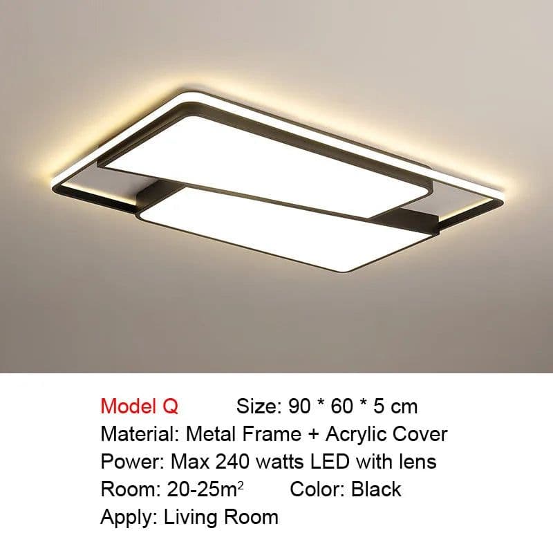 image-Smart LED Ceiling Light for Living Room Bedroom Kitchen Bathroom Dining Room Modern Home Lighting Voice Control Remote Control