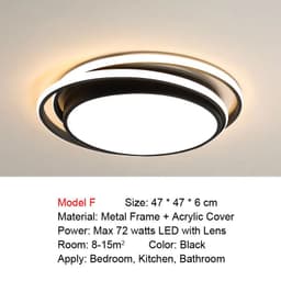 image-Smart LED Ceiling Light for Living Room Bedroom Kitchen Bathroom Dining Room Modern Home Lighting Voice Control Remote Control