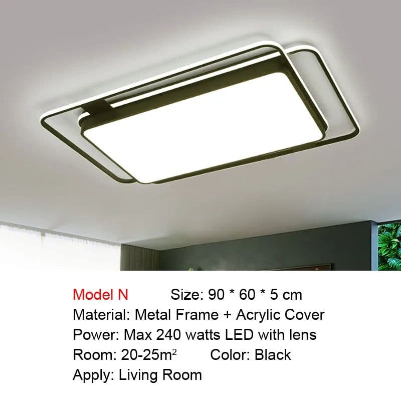 image-Smart LED Ceiling Light for Living Room Bedroom Kitchen Bathroom Dining Room Modern Home Lighting Voice Control Remote Control