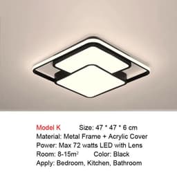 image-Smart LED Ceiling Light for Living Room Bedroom Kitchen Bathroom Dining Room Modern Home Lighting Voice Control Remote Control