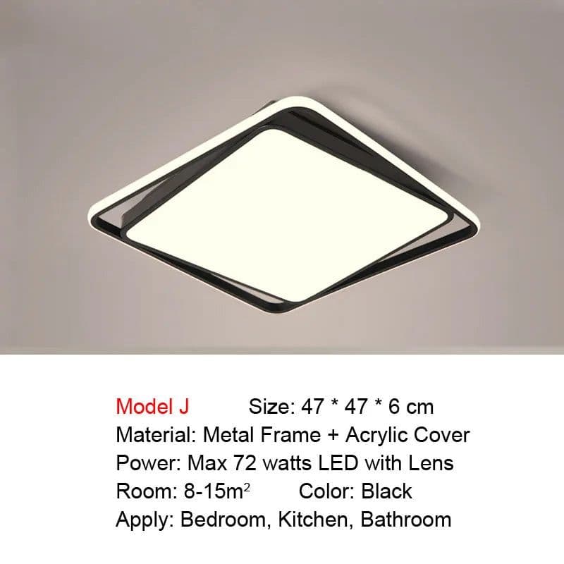 image-Smart LED Ceiling Light for Living Room Bedroom Kitchen Bathroom Dining Room Modern Home Lighting Voice Control Remote Control