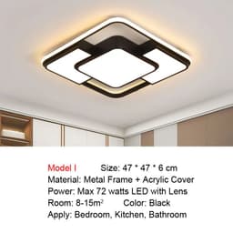 image-Smart LED Ceiling Light for Living Room Bedroom Kitchen Bathroom Dining Room Modern Home Lighting Voice Control Remote Control