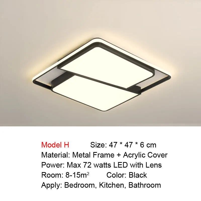 image-Smart LED Ceiling Light for Living Room Bedroom Kitchen Bathroom Dining Room Modern Home Lighting Voice Control Remote Control