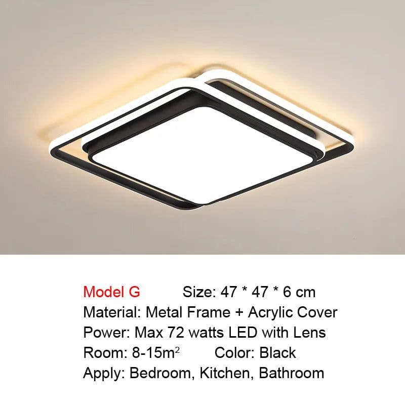 image-Smart LED Ceiling Light for Living Room Bedroom Kitchen Bathroom Dining Room Modern Home Lighting Voice Control Remote Control