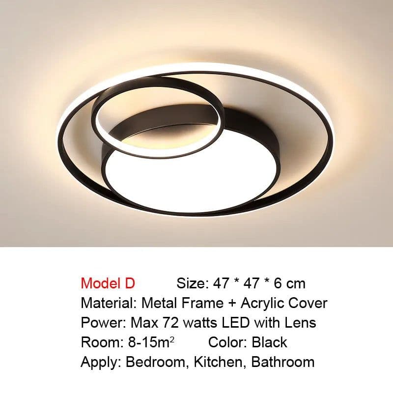 image-Smart LED Ceiling Light for Living Room Bedroom Kitchen Bathroom Dining Room Modern Home Lighting Voice Control Remote Control