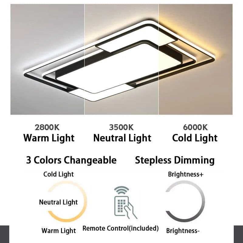 image-Smart LED Ceiling Light for Living Room Bedroom Kitchen Bathroom Dining Room Modern Home Lighting Voice Control Remote Control